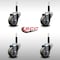 Service Caster 3'' SS Gray Poly Wheel Swivel 3/4'' Expanding Stem Caster Set, 4PK SCC-SSEX20S314-PPUB-34-4 - alternate 3